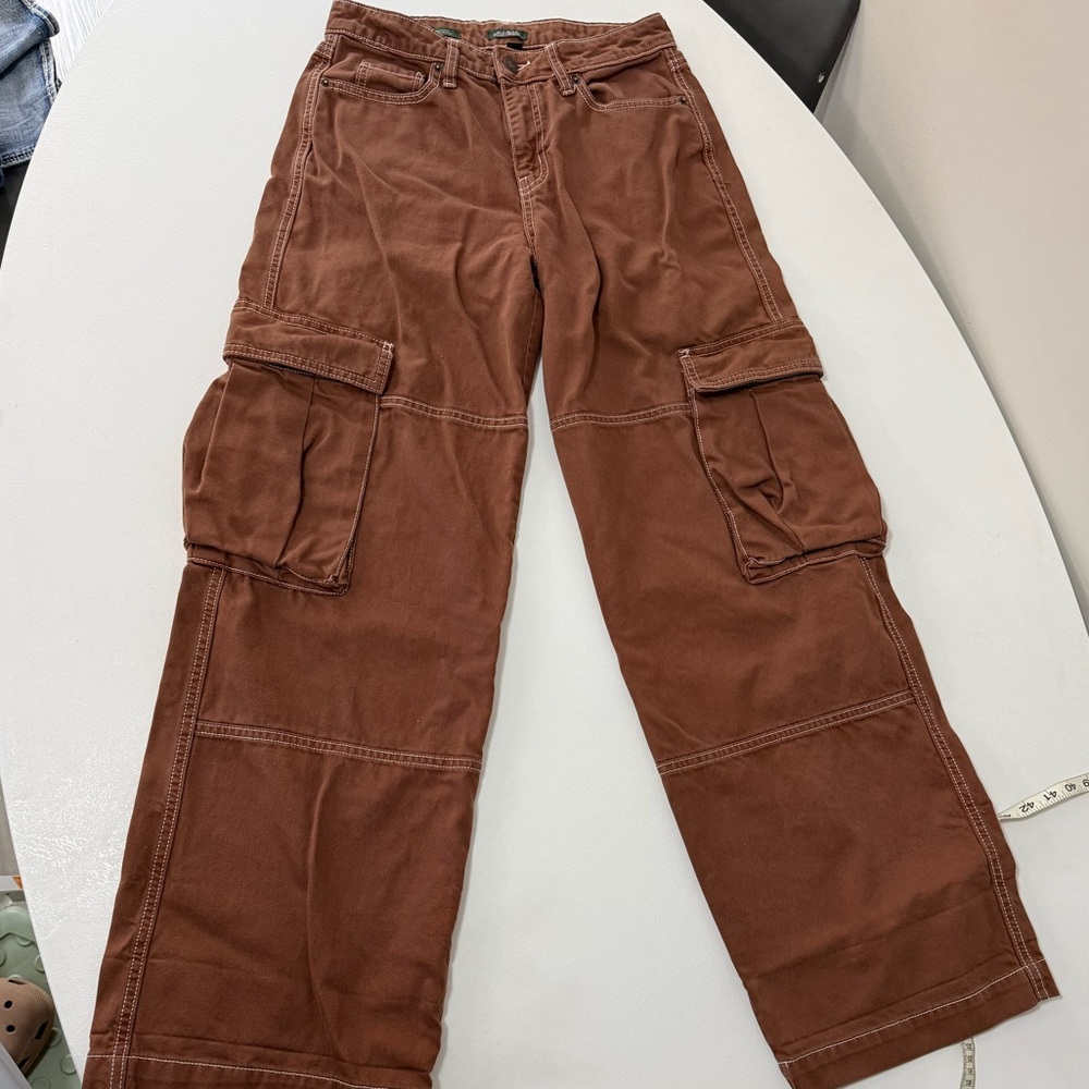wild fable Brown Men's Cargo Pants with Utility Pockets